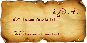 Ölbaum Asztrid névjegykártya